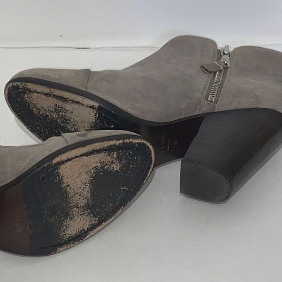 Rag & Bone Women's Margot Gray Suede Double Zip Block Heeled Ankle Boots Sz 39/8 - Picture 9 of 11
